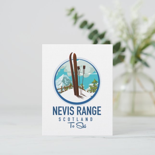 logotipo de esquí Nevis Range Escocia (Anverso de pie)