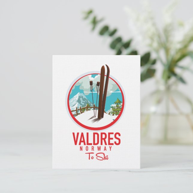 logotipo de esquí Valdres Noruega (Anverso de pie)