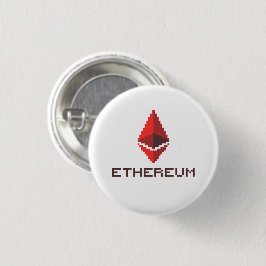 Logotipo de Ethereum ETH de 8 bits en rojo | Botón