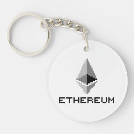 Logotipo de Ethereum ETH de 8 bits | Llavero