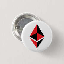 Logotipo de Ethereum ETH negro y rojo | Botón