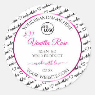 Logotipo de etiqueta de producto rosa para nube de