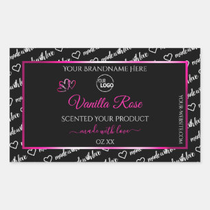 Logotipo de etiqueta de producto rosa para nube de