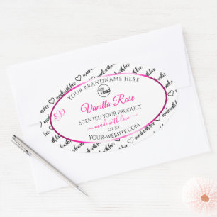 Logotipo de etiqueta de producto rosa para nube de