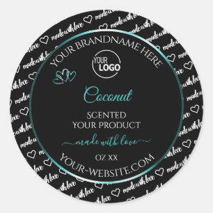 Logotipo de etiqueta de producto Verde azulado en