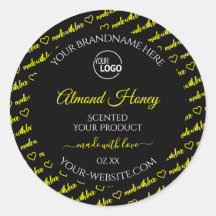 Logotipo de etiquetas de producto Black and Yellow