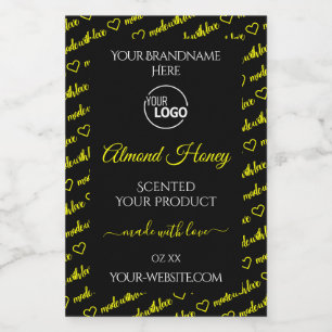 Logotipo de etiquetas de producto Black and Yellow