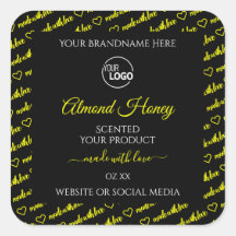 Logotipo de etiquetas de producto Black and Yellow