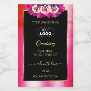 Logotipo de etiquetas de producto negras de mármol