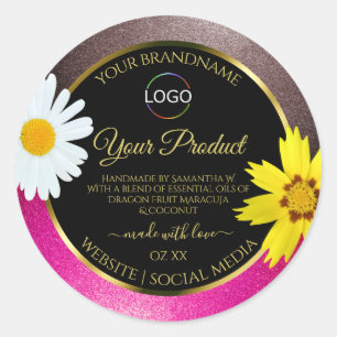 Logotipo de etiquetas de producto negro de Purpuri