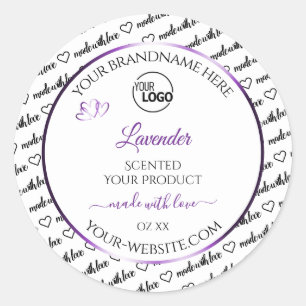 Logotipo de etiquetas de producto púrpura de Black