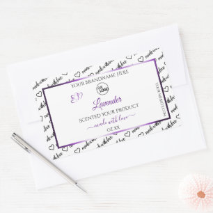 Logotipo de etiquetas de producto púrpura de Black