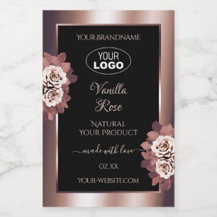 Logotipo de etiquetas de productos florales de col