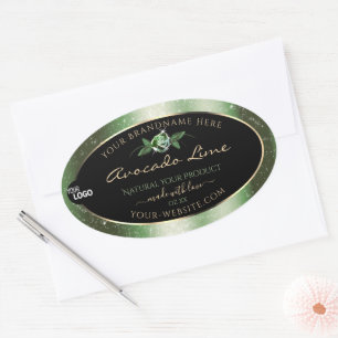 Logotipo de etiquetas de productos florales en neg