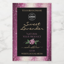 Logotipo de etiquetas de productos morados de colo