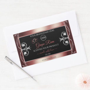 Logotipo de etiquetas de productos rojos de joyas