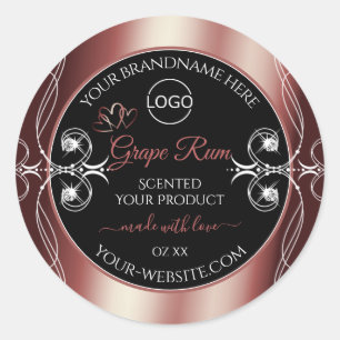 Logotipo de etiquetas de productos rojos de joyas 