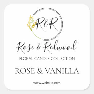 Logotipo de flores modernas Etiquetas de productos