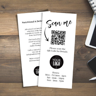 Logotipo de folleto de marketing Código QR simple