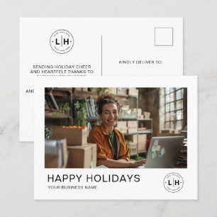Logotipo de foto minimalista de Navidad empresaria