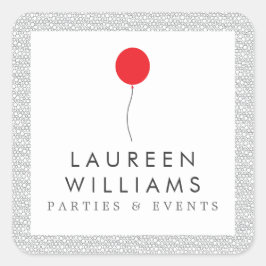 Logotipo de globo rojo Pegatinas personalizados