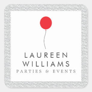 Logotipo de globo rojo Pegatinas personalizados