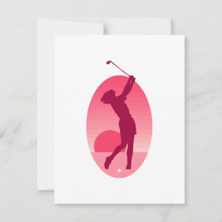 Logotipo de golf rosa