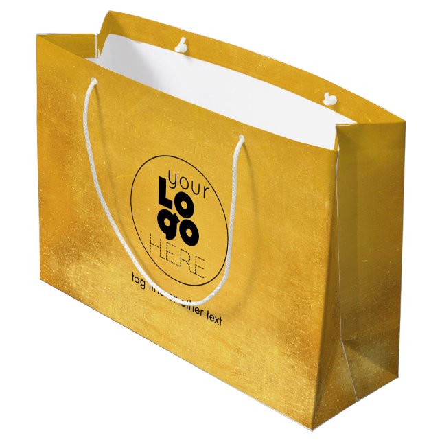 Logotipo de gran Personalizado Bolsa de compras de (Angulo reverso)