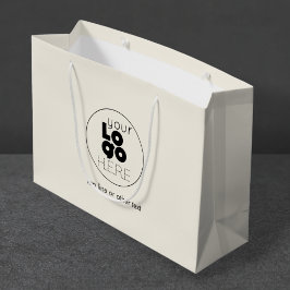 Logotipo de gran Personalizado Ecru Bolsa de compr
