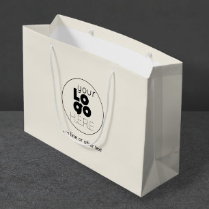 Logotipo de gran Personalizado Ecru Bolsa de compr