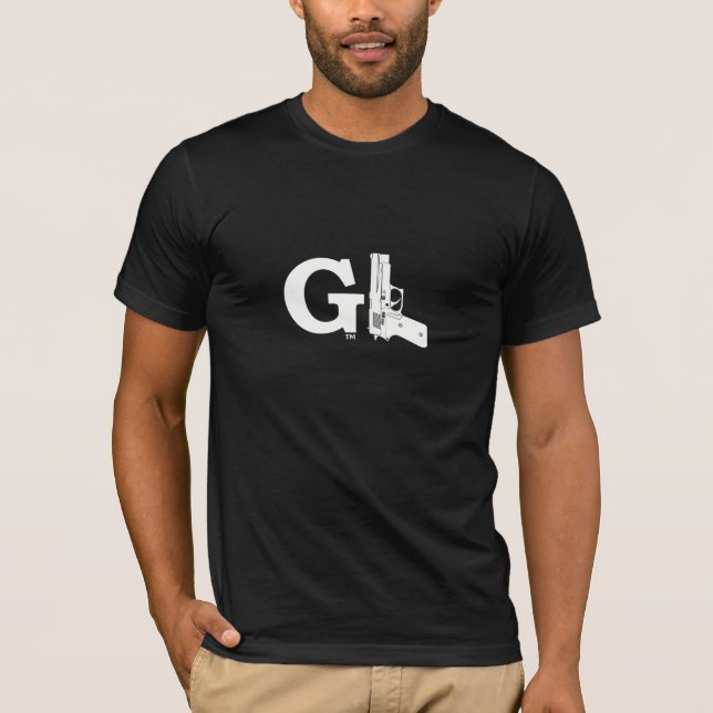 Logotipo de GunLink GL, camisa oscura, hecha en (Anverso)