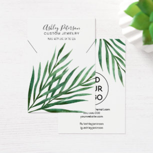 logotipo de hoja de palma tropical pantalla de col