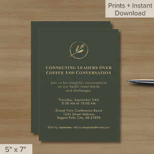 Logotipo de invitación a evento de red elegante