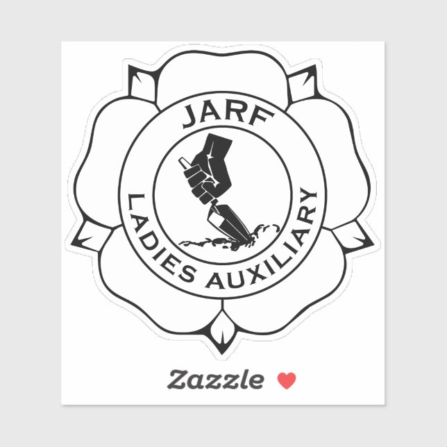 Logotipo de JLA vinyl pegatina BW 4" (Hoja)