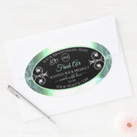 Logotipo de joyas de etiquetas Verde azuladas de p