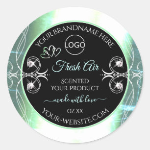 Logotipo de joyas de etiquetas Verde azuladas de p