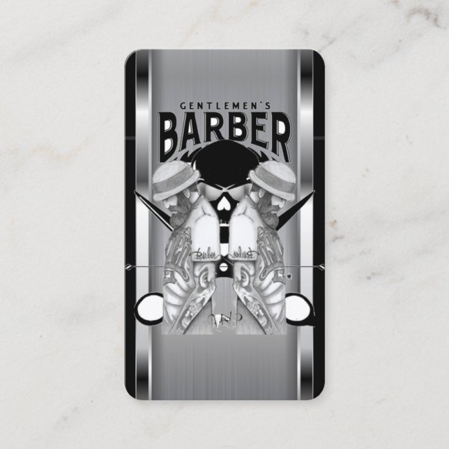 Logotipo de la barbería / tarjeta de presentación  (Anverso)