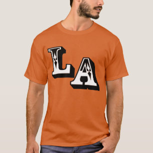 •°♥§Logotipo de LA Camiseta Básica de Ropa America