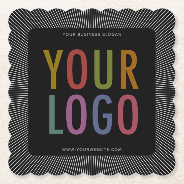 Logotipo de la compañía de posavasos de papel con  (Anverso)