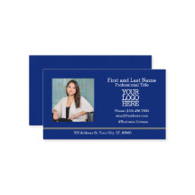 Logotipo de la compañía | Tarjeta de visita azul f