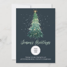 Logotipo de la empresa de árboles de Navidad vinta