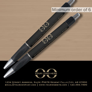 Logotipo de la empresa de bolígrafos negros person
