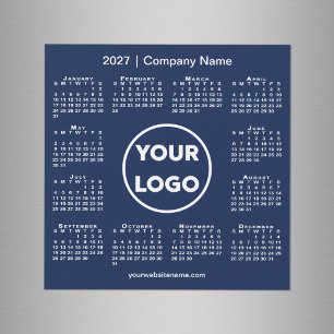 Logotipo de la empresa de calendario moderno 2027