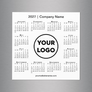 Logotipo de la empresa de calendario moderno 2027