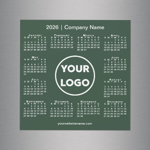 Logotipo de la empresa de calendarios 2026 en imán