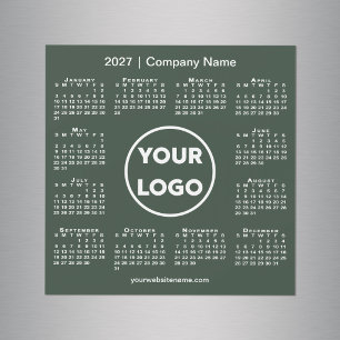Logotipo de la empresa de calendarios 2027 Imán ve