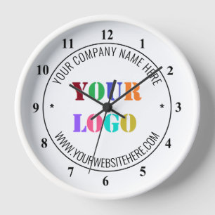 Logotipo de la empresa personalizado Reloj de text