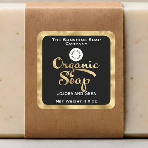 logotipo de la etiqueta de producto de jabón orgán
