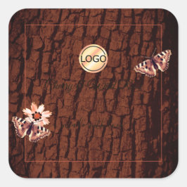 Logotipo de la etiqueta de producto de la corteza 