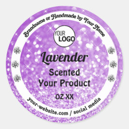 Logotipo de la etiqueta de producto del Purpurina 